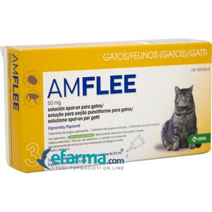 Krka Farmaceutici Amflee Spot-on Antiparassitario Gatti 3 Pipette