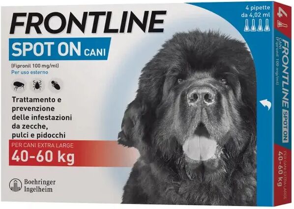 Frontline Combo Soluzione Spot-On Cani Taglia Gigante 40-60 kg 4 Pipette Monodose