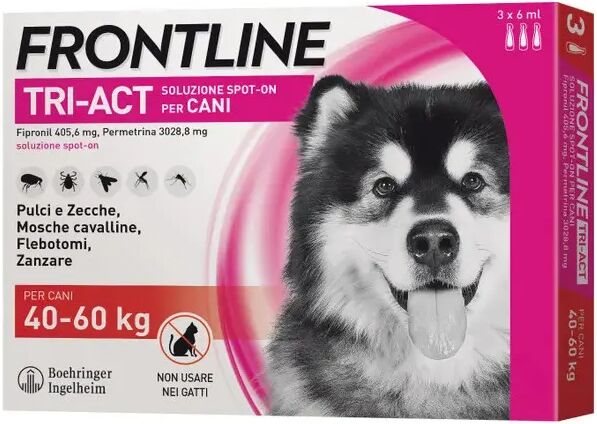 Frontline Tri-Act Soluzione Spot-On Cani 40-60 kg 3 Pipette Monodose