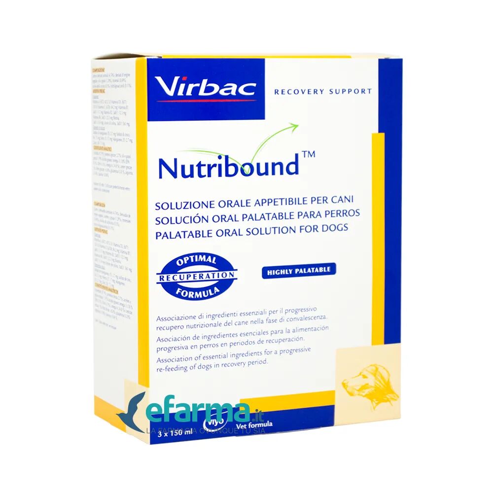 VIRBAC Nutribound Integratore Convalescenza Cani 3 Flaconi da 150ml