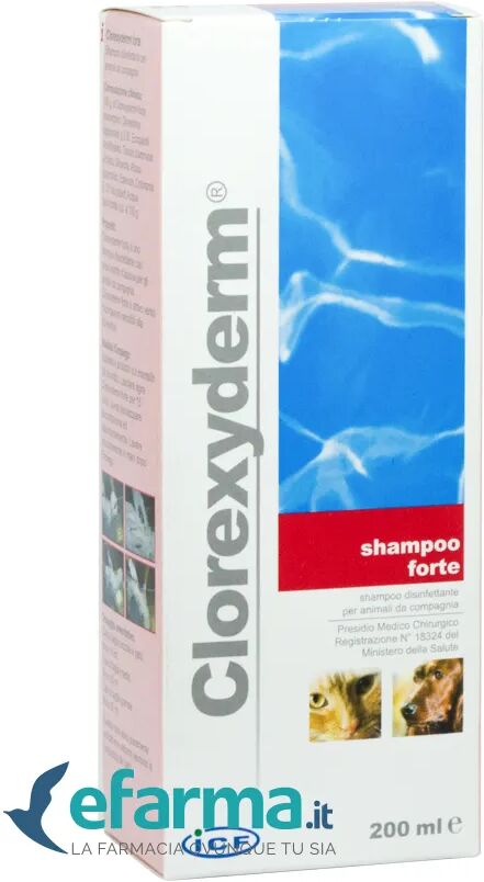 CLOREXYDERM Icf Shampoo Forte Disinfettante Cani E Gatti 200 Ml