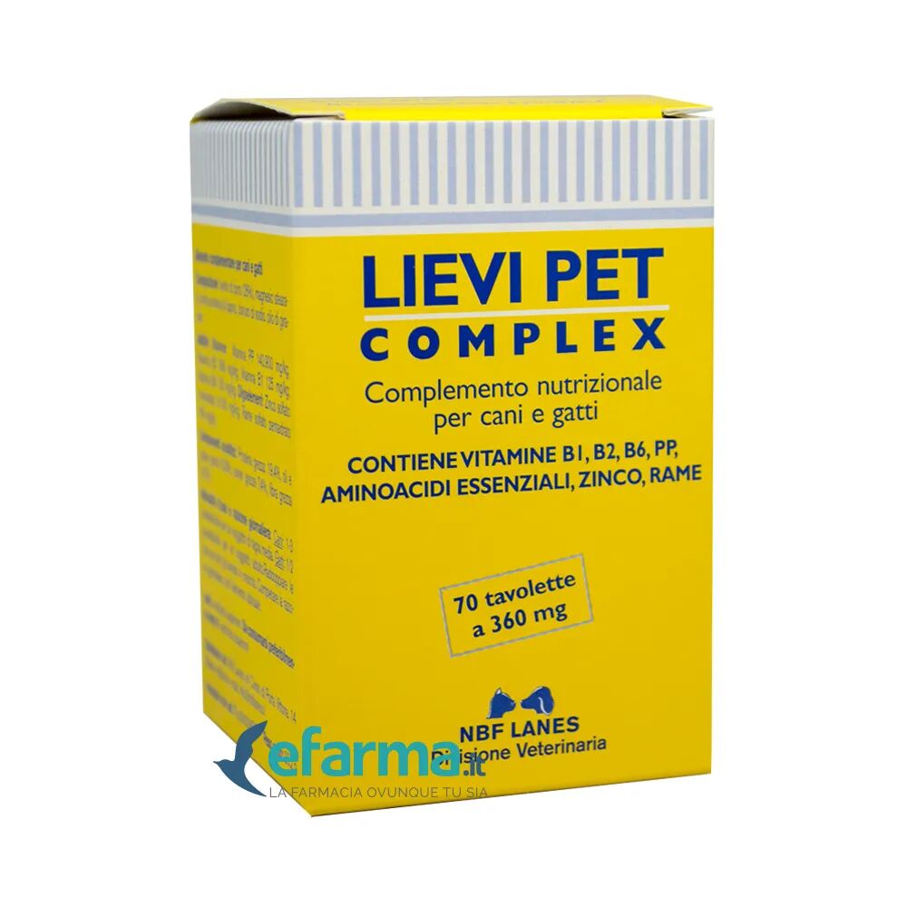 Nbf Lanes Lievi Pet Complex Integratore di Vitamina B Cani E Gatti 70 Tavolette