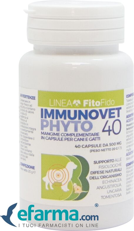 IMMUNOVET Integratore Difese Immunitarie Cane e Gatto 40 Capsule