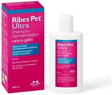 Nbf Lanes Ribes Pet Ultra Shampoo Dermatologico Cani e Gatti 200 ml