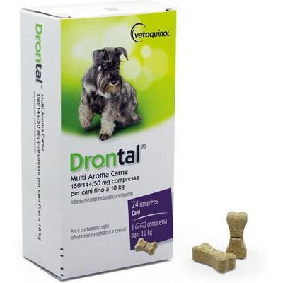 Drontal Multi Aroma Carne Per Cani 24 Compresse Drontal Multi Aroma Carne Per Cani 24 Compresse