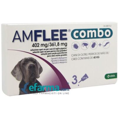 Krka Farmaceutici Amflee Combo Oltre 40kg - Soluzione antiparassitaria Krka Farmaceutici Amflee Combo Oltre 40kg - Soluzione antiparassitaria