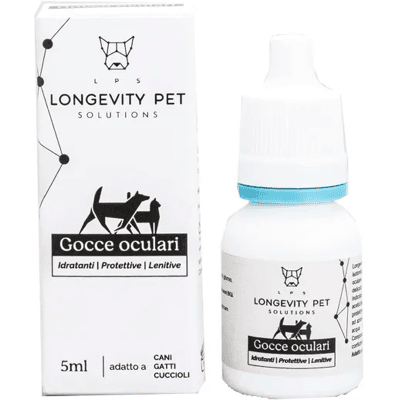 Longevity Pet Gocce Oculari 5 ml per la Cura e l'igiene Oculare per Cani e Gatti Longevity Pet Gocce Oculari 5 ml per la Cura e l'igiene Oculare per Cani e Gatti