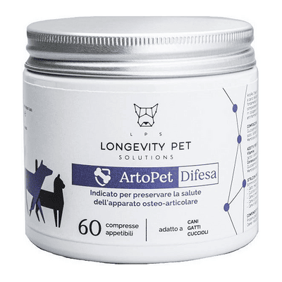 Longevity Pet ArtoPet Per il Benessere delle Articolazioni di Cani e Gatti 60 Compresse Longevity Pet ArtoPet Per il Benessere delle Articolazioni di Cani e Gatti 60 Compresse