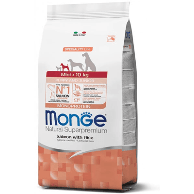Monge Natural Superpremium Cibo secco per cani con salmone e riso 7,5kg Monge Natural Superpremium Cibo secco per cani con salmone e riso 7,5kg
