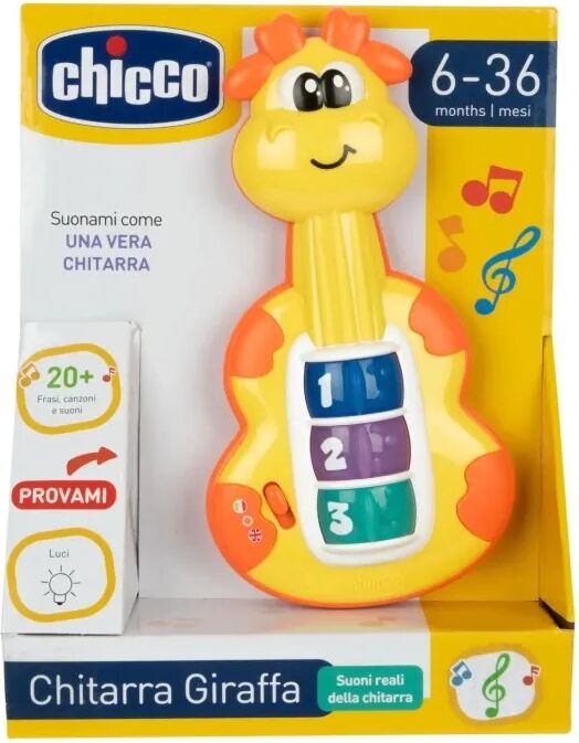 Chicco Chitarra Elettrica Parlante a Forma di Giraffa Giocattolo Educativo +6 Mesi