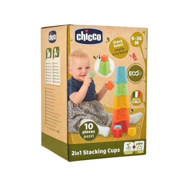 chicco tazze impilabili 2in1 eco+ gioco per bambini +6 mesi