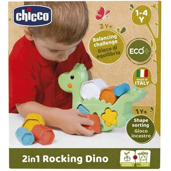 chicco rocking dino eco+ 2in1 giocattolo educativo +12 mesi