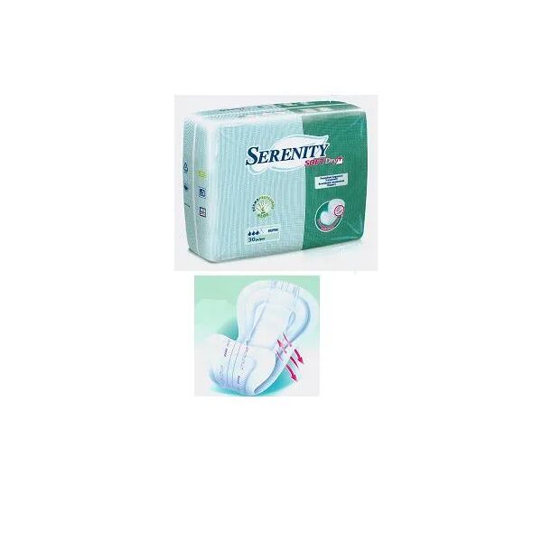 serenity soft dry+ pannolone sagomato super con aloe 30 pezzi