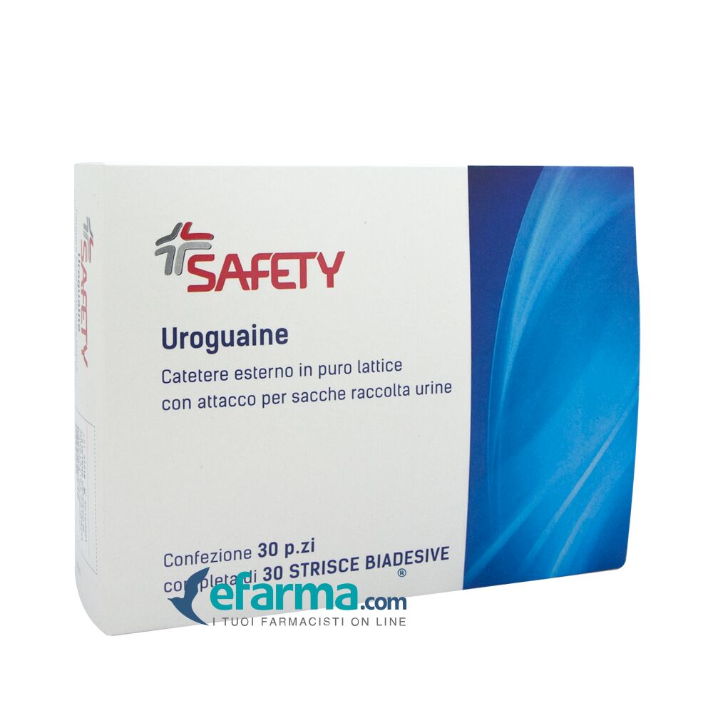 SAFETY Uroguaina Catetere Esterno In Lattice Con Attacco Per Sacche Raccolta Urine 35mm 30 Cateteri