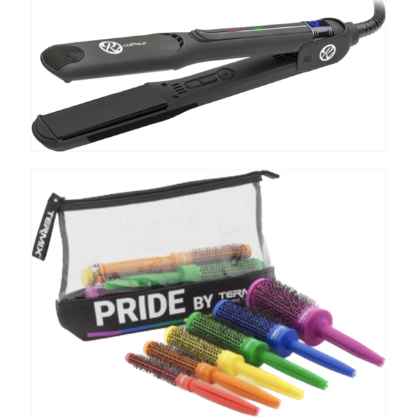 piastra straightener i super professional  piu' in omaggio set 6 spazzole  pride original termix con custodia