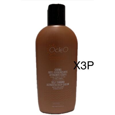 OCLEO' Crema Autoabbronzante Attivante Con Melanina 250 Ml X 3 Pz OCLEO' Crema Autoabbronzante Attivante Con Melanina 250 Ml X 3 Pz