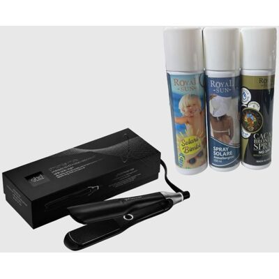 GHD Piastra Chronos Max +kit Mare Con Tris Solari Royal Spray Solare Anallergico 150 Ml Spray Bimbi 150 Ml Spray Abbronzante 150 Ml In Omaggio Borsa GHD Piastra Chronos Max +kit Mare Con Tris Solari Royal Spray Solare Anallergico 150 Ml Spray Bimbi 150 Ml Spray Abbronzante 150 Ml In Omaggio Borsa