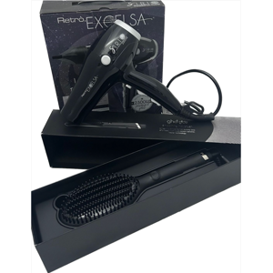 Phon Retro' Excelsa Sirio 2300 Watt E Spazzola Ghd Glide Nera