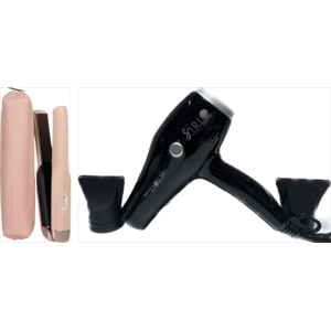 Piastra  Ghd Unplugged With Exclusive Heat Resistant Bag Pink Collection Piu' Phon Retro' Black Sirio 2300 Watt  Con Due Beccucci