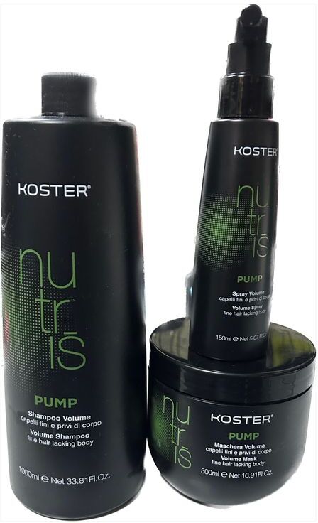 Kit Volume Koster Con Shampoo Lt Maschera 500 Ml E Spray Volume 150 Ml