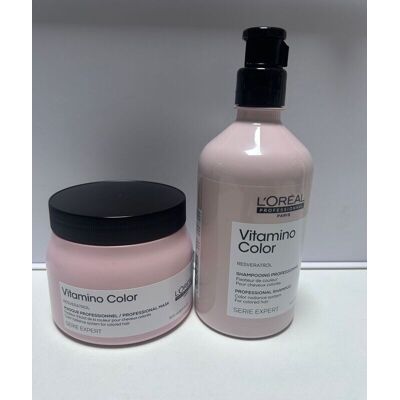 L'OREAL Kit Vitamino Color Shampoo 300 Ml Piu' Maschera 500 Ml In Omaggio Color Protect Serum Mood 15o Ml L'OREAL Kit Vitamino Color Shampoo 300 Ml Piu' Maschera 500 Ml In Omaggio Color Protect Serum Mood 15o Ml