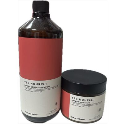 ELGON Kit Con Shampoo Lt Yes Nourish E Maschera 500 Ml Yes Nourish ELGON Kit Con Shampoo Lt Yes Nourish E Maschera 500 Ml Yes Nourish