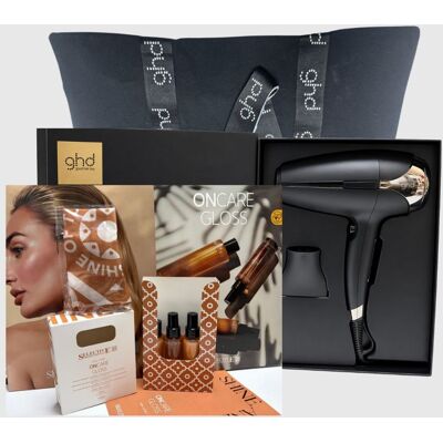 GHD Kit Mare Con Phon Helios 2200 Watt + Kit Mare Selective Shampoo Leave-In Spray Corpo Capelli + Lip Balm In Omaggio Foulard + Borsa GHD Kit Mare Con Phon Helios 2200 Watt + Kit Mare Selective Shampoo Leave-In Spray Corpo Capelli + Lip Balm In Omaggio Foulard + Borsa