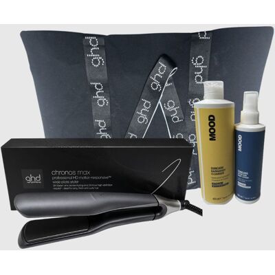 GHD Piastra Chronos Max Nera Piu' Kit Mare Mood Shampoo E Doposole In Omaggio Borsa GHD Piastra Chronos Max Nera Piu' Kit Mare Mood Shampoo E Doposole In Omaggio Borsa