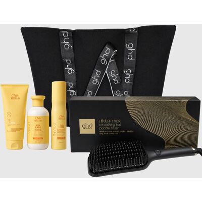 GHD Spazzola Glide Max + Kit Mare Wella Shampoo 300 Ml Conditioner 200 Ml E Spray Mare 150 Ml In Regalo Borsa GHD Spazzola Glide Max + Kit Mare Wella Shampoo 300 Ml Conditioner 200 Ml E Spray Mare 150 Ml In Regalo Borsa