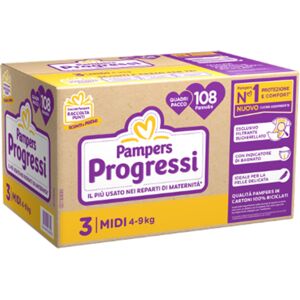 Pampers Qu Prog Midi 108pz