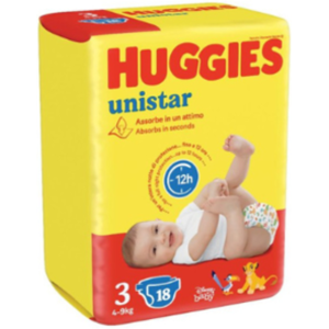 Huggies Unistar Base 3 4x18pz