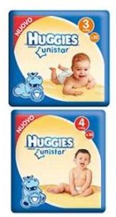 Huggies Unistar 4 7/18kg 17pz