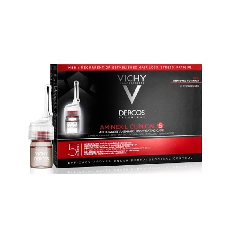 vichy dercos aminexil trattamento capelli anticaduta uomo 21 fiale