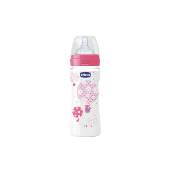 chicco biberon perfect5 girl 300 ml silicone 3 fori