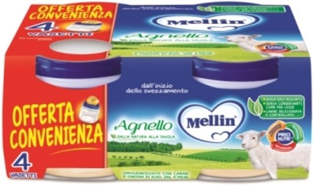 Mellin Omogeneizzato Agnello 4x80 Gr