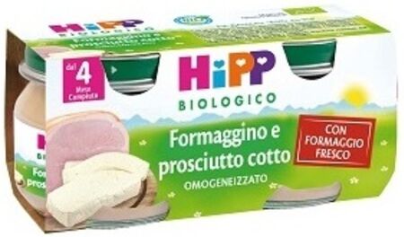 Hipp Bio Omogeneizzato Formaggino E Prosciutto 2x80 Gr