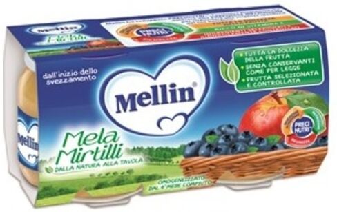 Mellin Omogeneizzato Mela Mirtilli 2x100 Gr