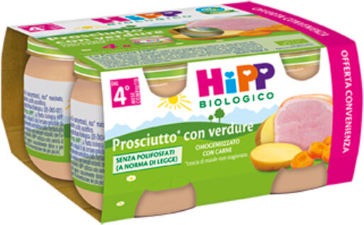 Hipp Bio Omogeneizzato Prosciutto E Verdure 4x80 Gr