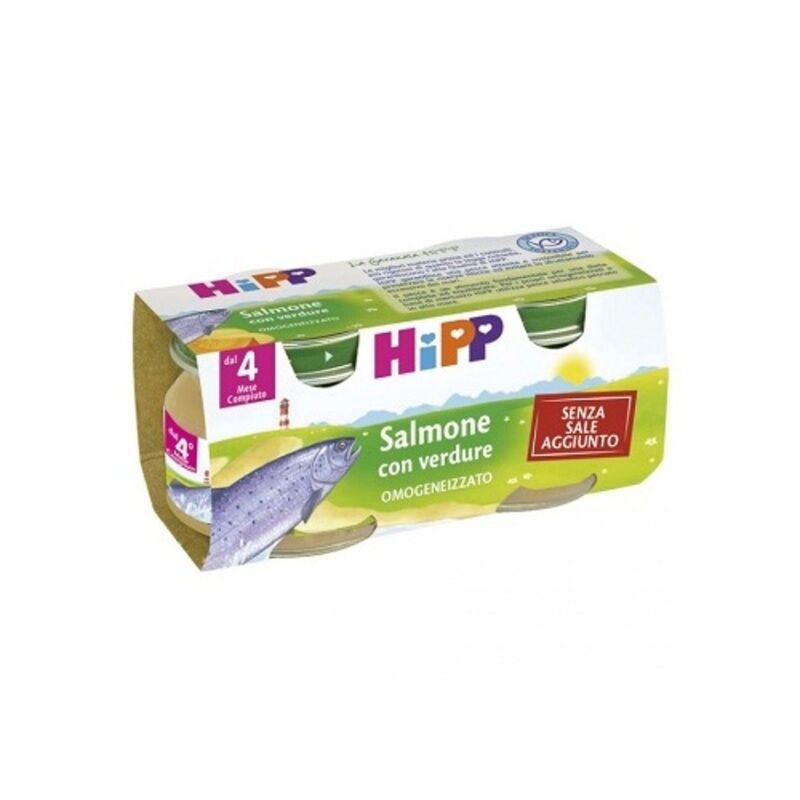 Hipp Omogeneizzato Salmone/verdure 2x80 Gr