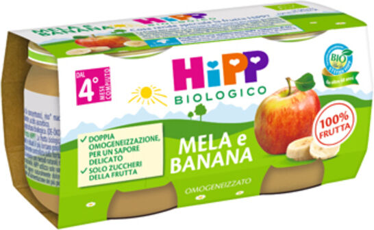 Hipp Bio Omogeneizzato Mela/banana 2x80 Gr