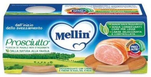 Mellin Omogeneizzato Prosciutto 2x120 Gr