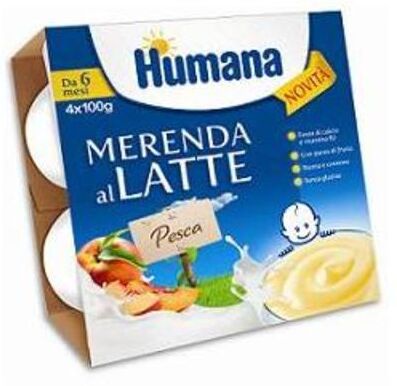 Humana Merenda Pesca 4x100g