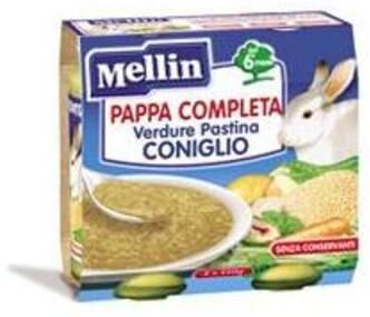 Mellin Pappa Completa Coniglio 2x250 Gr