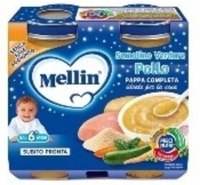 Mellin Cena Pollo E Verdure 2 Vasetti Da 200 Gr