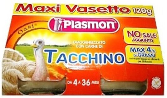 Plasmon Omogeneizzato Tacchino 2x120 Gr