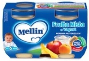 Mellin Merenda Yogurt Frutta Mista 2x120 Gr