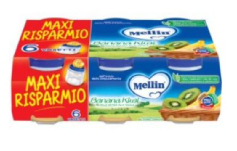 Mellin Omogeneizzato Banana/kiwi 6x100 Gr