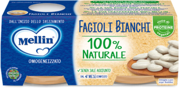 Mellin Omogeneizzato Fagioli Bianchi 2x80 Gr