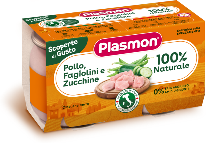 Plasmon Omogeneizzato Pollo/fagiolini 2 Pz