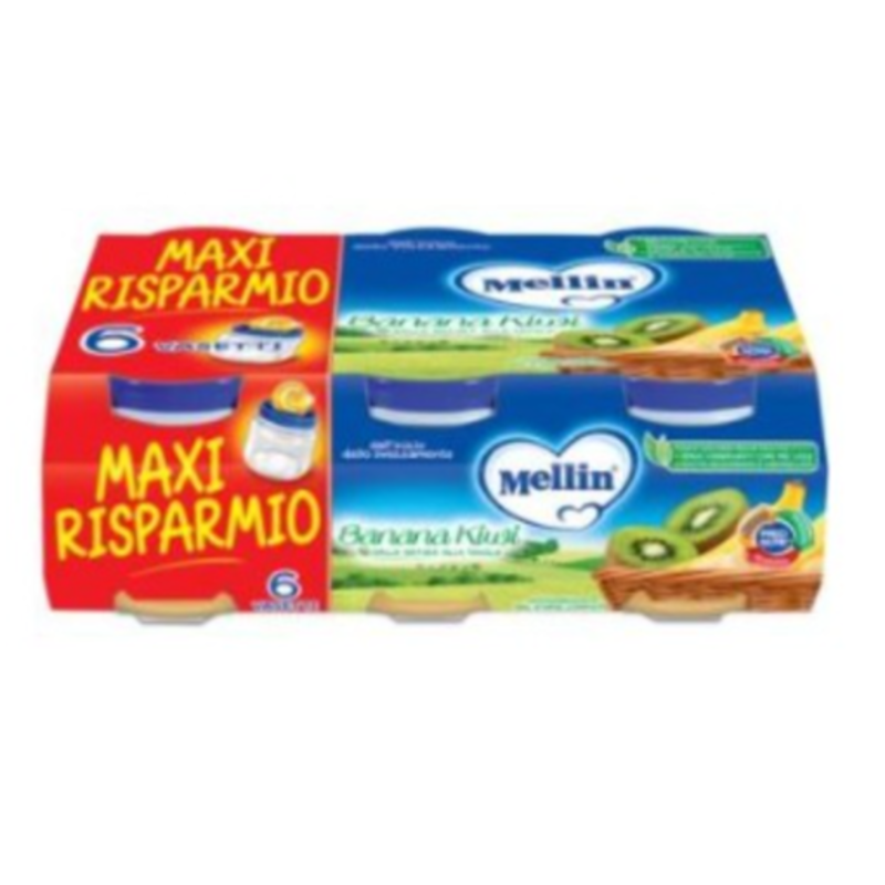 Mellin Omogeneizzato Banana/kiwi 6x100 Gr